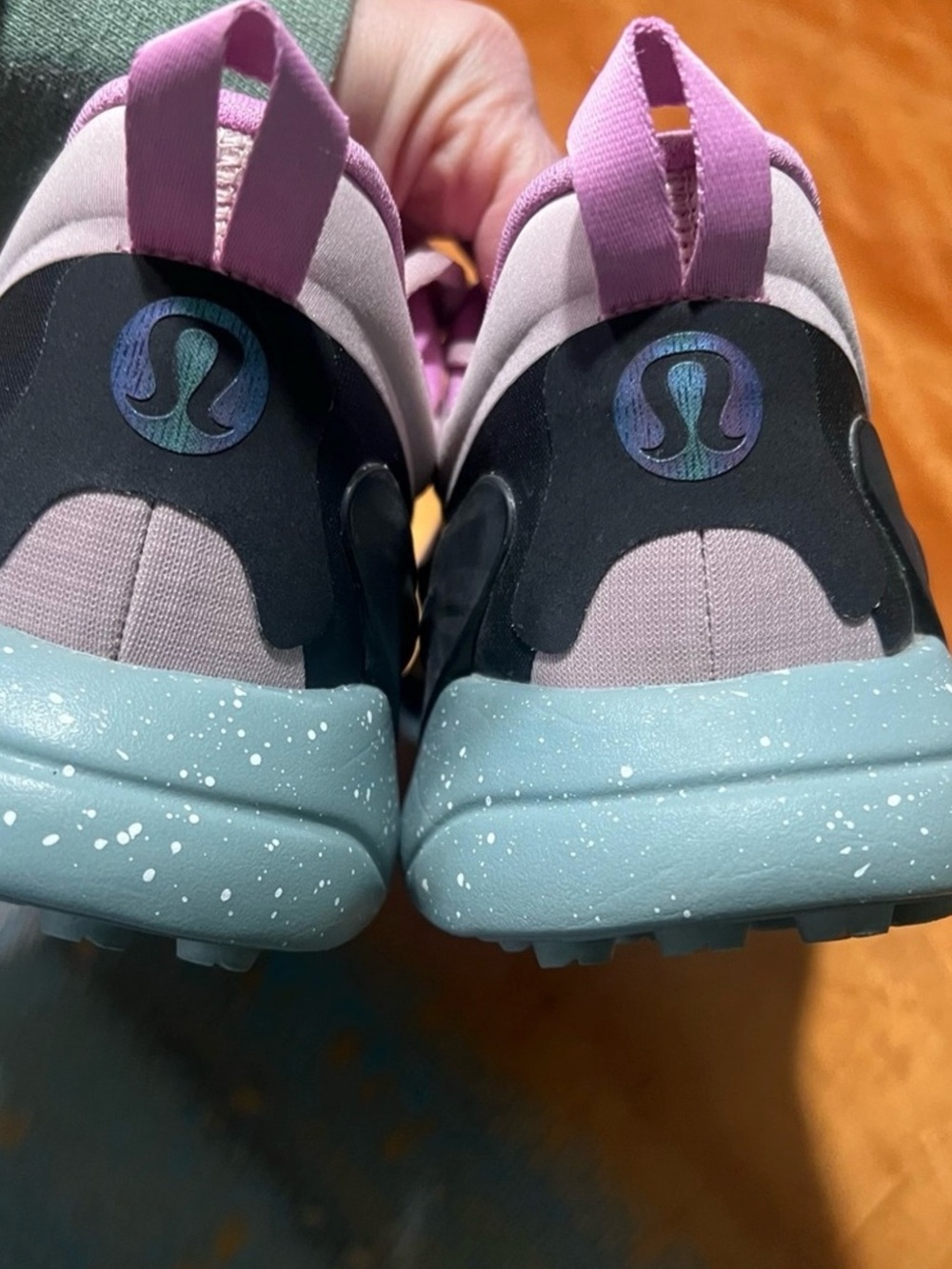 Lululemon Blissfeel Trail Womens Running Shoe Mink Berry/Black/Misty Glade 8.5 - Picture 9 of 10